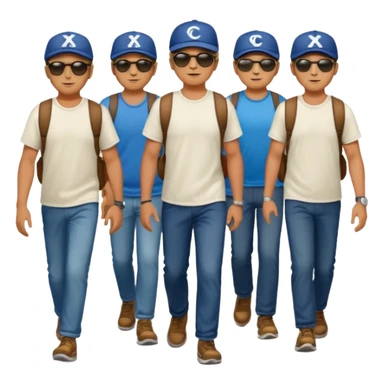 Çapraz alana giden adamlar sticker