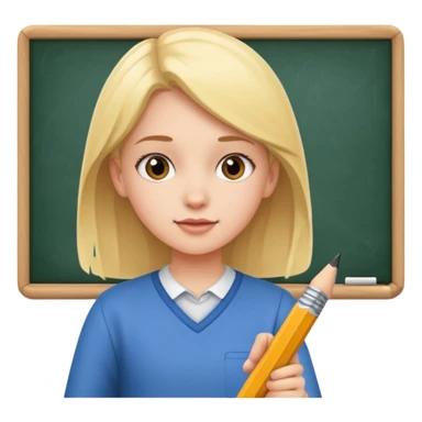 Girl school motor skills sticker