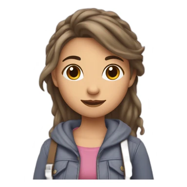 Fille qui fait un câlin à un garcs sticker