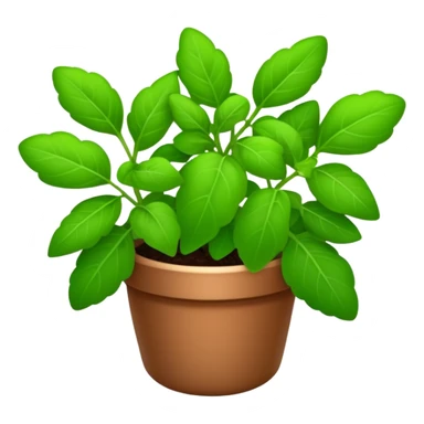 Cinematic Realistic Oregano Emoji, Bold and aromatic, with dark green leaves that radiate flavor and warmth. The plant’s rounded leaves create a lush, hearty growth, while the distinct scent invites comfort and coziness. Soft glowing outline, capturing the essence of bold flavor and herbal richness in a sprig of oregano! sticker