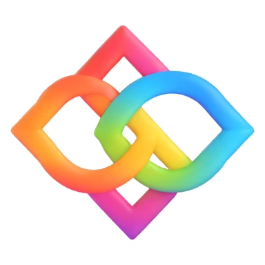 gay pride two interlocked female symbols, rainbow gradient, friendly and inclusive sticker