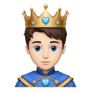 Principe con ojos de corazón azul sticker
