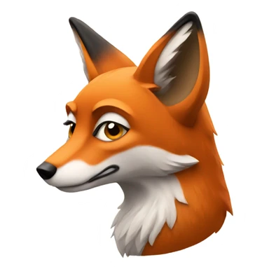 Pensive fox sticker