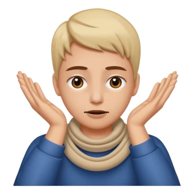 person with their hands around their neck and rolling their eyes sticker