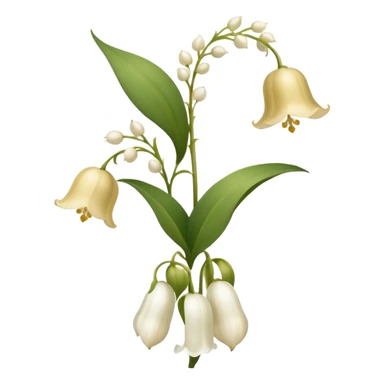 Beige Lily of the valley flower sticker