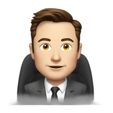 Elon Musk in a Tesla sticker