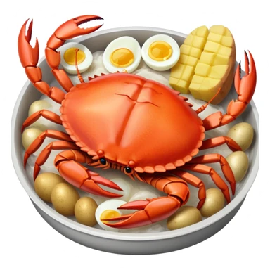 make me a seafood boil bag with crab legs shrimp eggs and potatoes  sticker