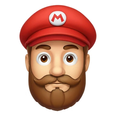 Mario with beard sticker