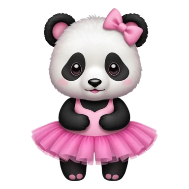 Panda wearing a tutu sticker