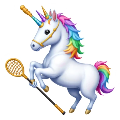 Unicorn playing lacrosse  sticker