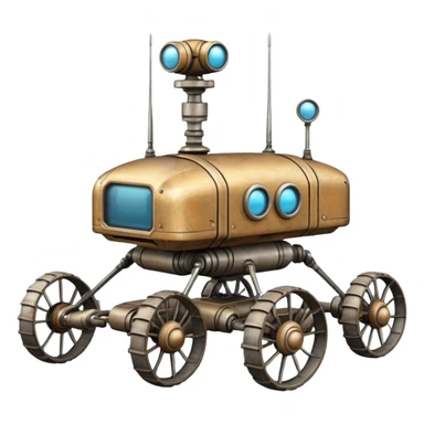  antique tall squat robotic high-occupancy Moon rover  sticker