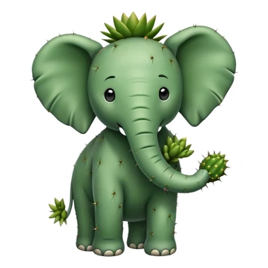 elephant fused with cactus sticker