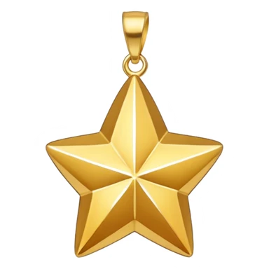 golden star charm-shaped trinket, gold pendant sticker