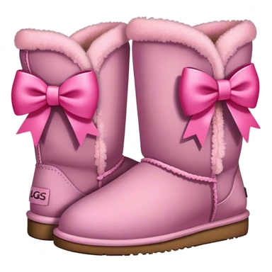 Uggs with pink bows sticker
