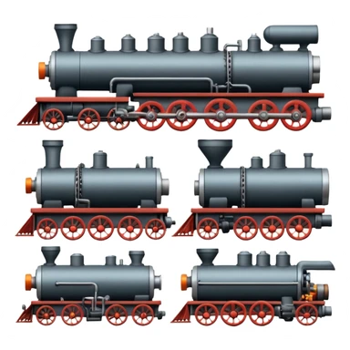 textile machines, locomotives sticker