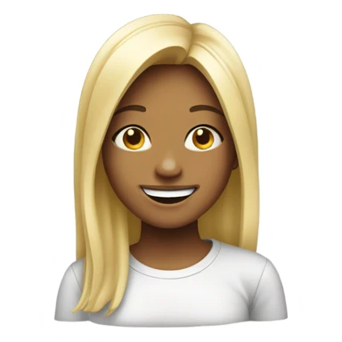 smiling girl in parody style sticker