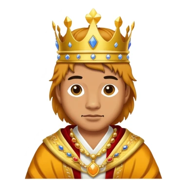 Tiger king with crown and royal robe sticker