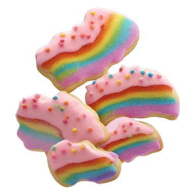 pink frosting rainbow sprinkled sugar cookie sticker