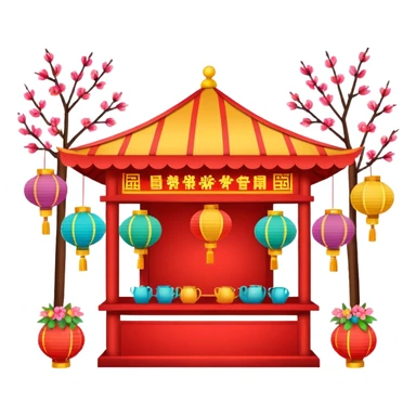 spring festival booth sticker