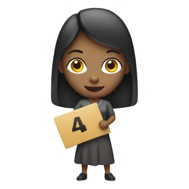 Woman holding 4B sign sticker