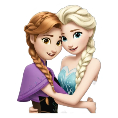anna and elsa sticker