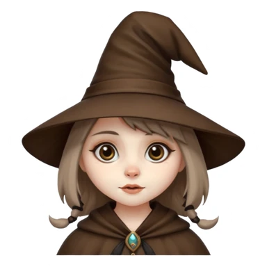 cute raccoon witch girl sticker