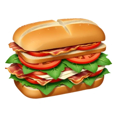 Sourdough bread sandwich with arugula and bacon and tomato slices inside sticker