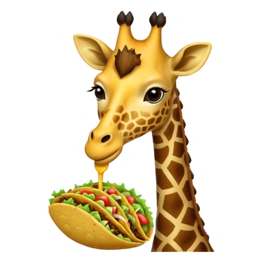 taco eating giraffe sticker