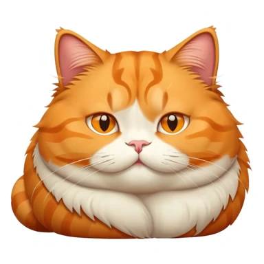 Fat lazy basketball cat (orange cat) sticker