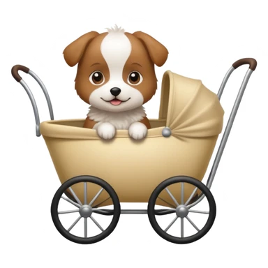 dog in a pram sticker