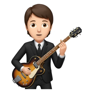 Paul McCartney playing guitar black suit sticker