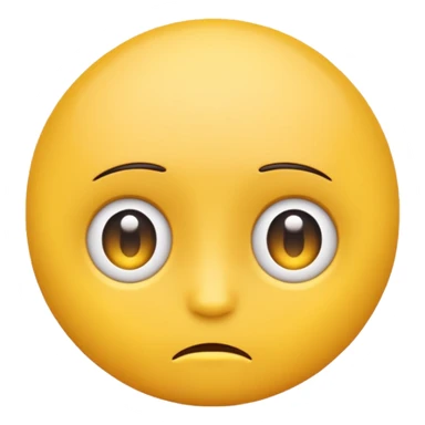 emoji with *NO* eyebrows staring into your soul  sticker