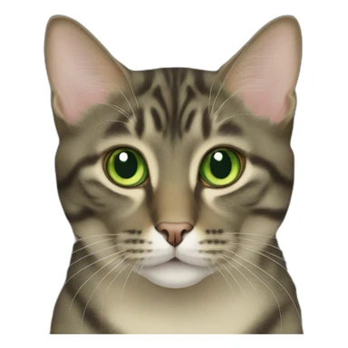 Green eyed American bobtail cat  sticker