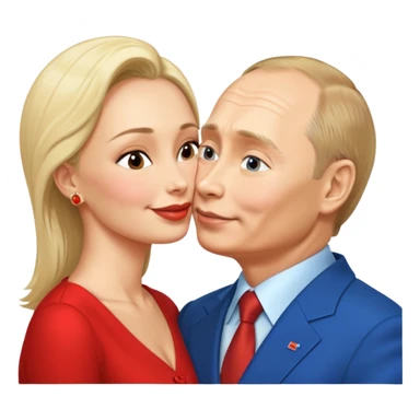 putin and madura kiss sticker