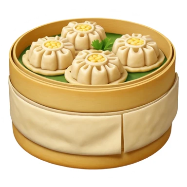 siu mai (a type of dim sum, just 1 cube of white color fish patty wrapped by yellow dough, leaving only the top part unwrapped, shape looks like short cylinder shape) sticker