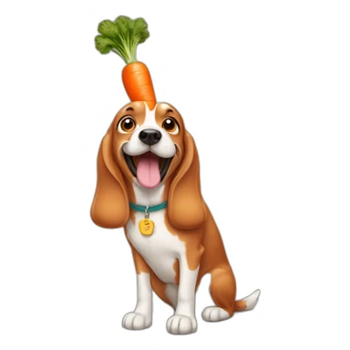dog-carrot sticker