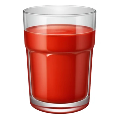 tomato puree in a glass glass transparent sticker