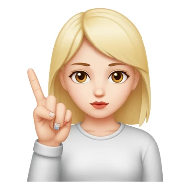 Girl with middle finger up sticker