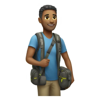 Tourists in mountain  sticker