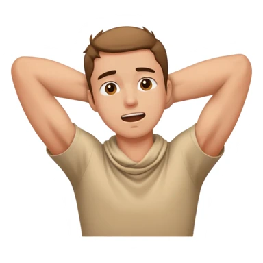 A guy with his hands around his neck crashing out sticker