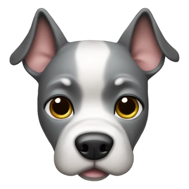 staff bull grey dog  sticker