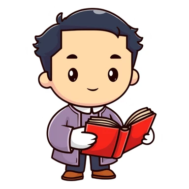 Victorian scholar with Chinese-English dictionary sticker