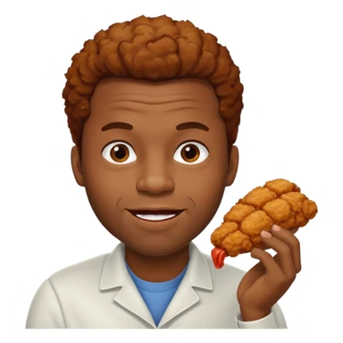 Black man eating chicken sticker