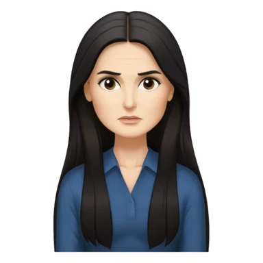 Demi Moore serious up to the waist sticker