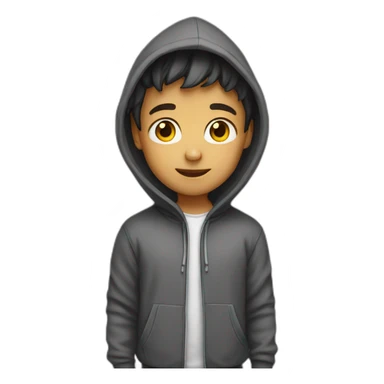 Cute boy with hoodie sticker