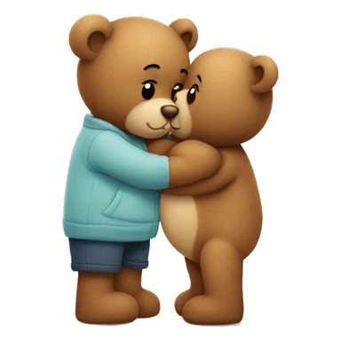 teddy bear kissing another teddy bear sticker