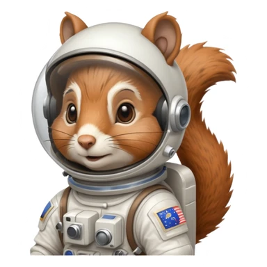squirrel in an astronaut helmet sticker