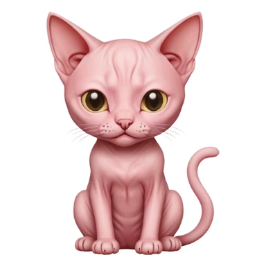 Hairless cat sitting sticker