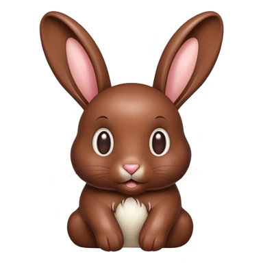 Chocolate rabbit with floppy ears sticker