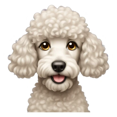Dog poodle with teary eyes  sticker